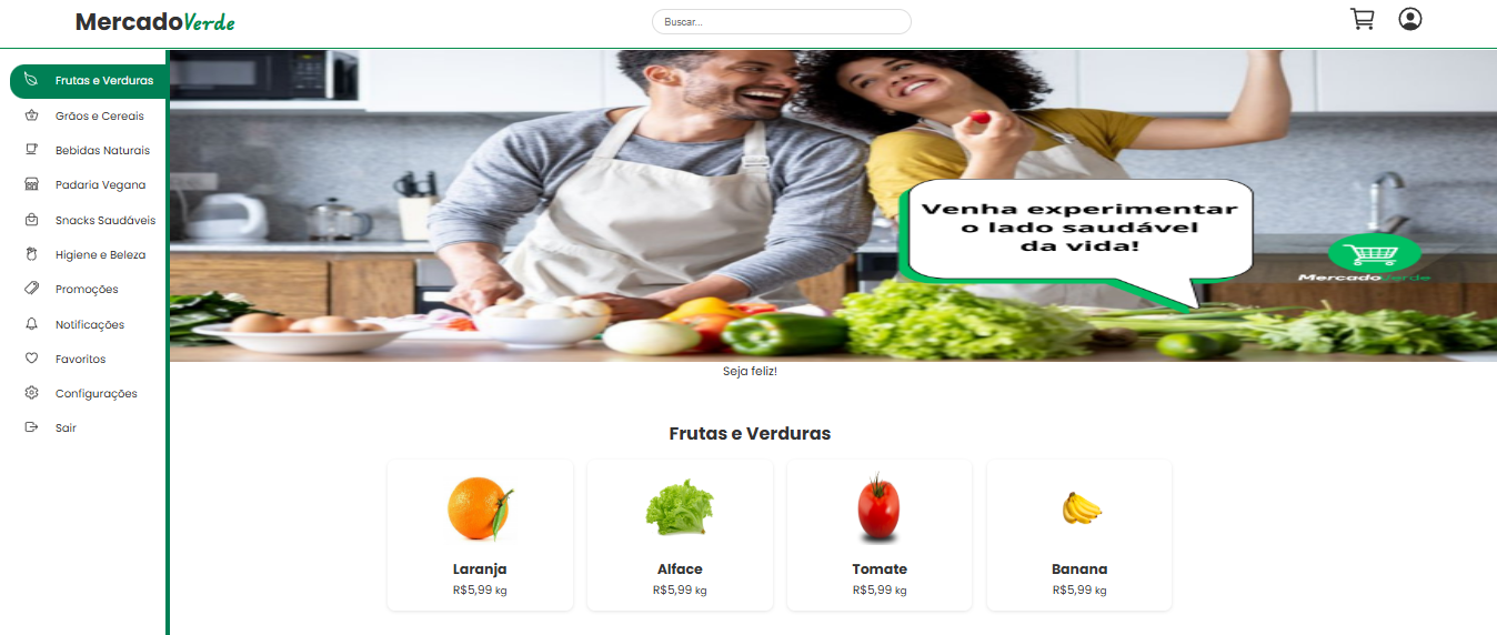 Página inicial MercadoVerde
