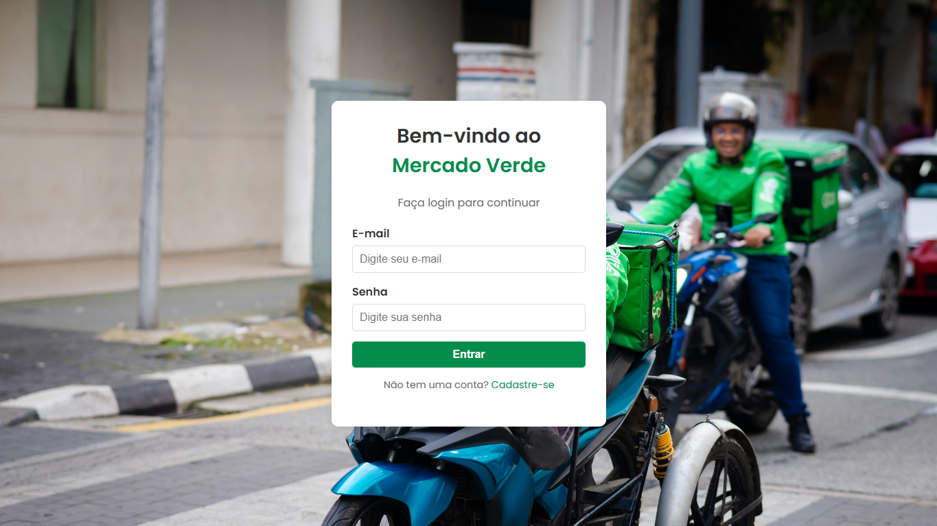 Página de login MercadoVerde